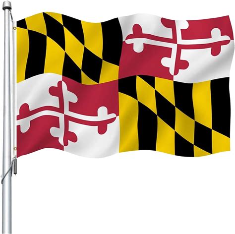 Amazon.com : REIDFERR Maryland Flag Outdoor 3x5 Ft Double Sided Heavy ...
