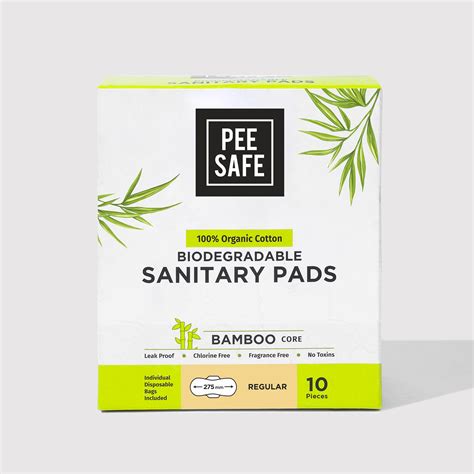 100% Organic Cotton | Pee Safe Biodegradable Sanitary Pads | Regular(280mm)