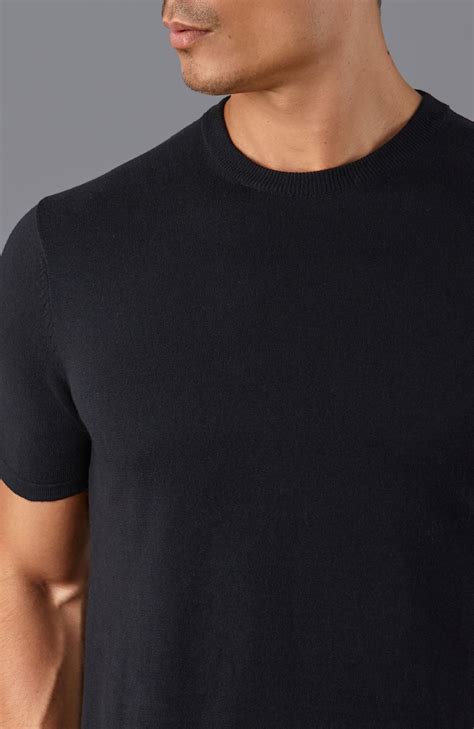 Mens Ultra Fine Cotton Knitted T-Shirt – Paul James Knitwear