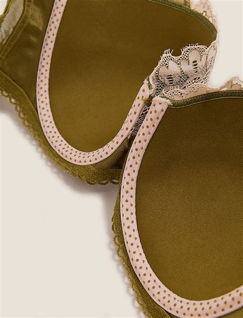 Buy Satin & Lace Underwired Balcony Bra at Marks & Spencer