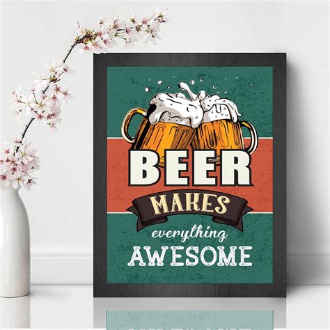 Chaka Chaundh - Alcohol Quotes Frames - Bar Quotes with Frames - Beer ...