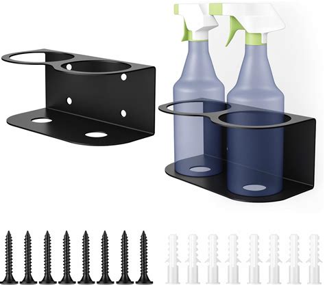 Amazon.com: 2 Pack Spray Bottle Holder Wall Mount, Metal Aerosol Spray ...
