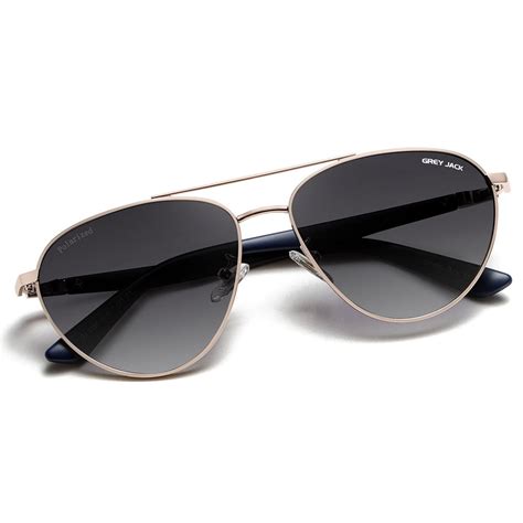 GREY JACK Classic Pilot Polarized Sunglasses, Toad Shape Glasses for M ...