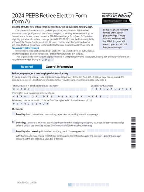 Fillable Online depts washington PEBB Policy 21-1: Exemption from the ...