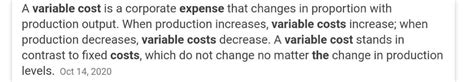 all costs are variable explain - Brainly.in