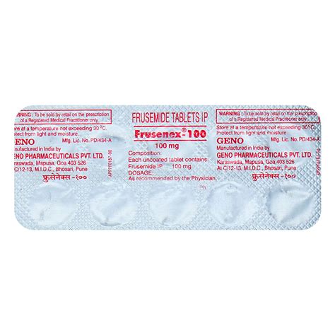 Frusenex-100 Tablet | Uses, Side Effects, Price | Apollo Pharmacy