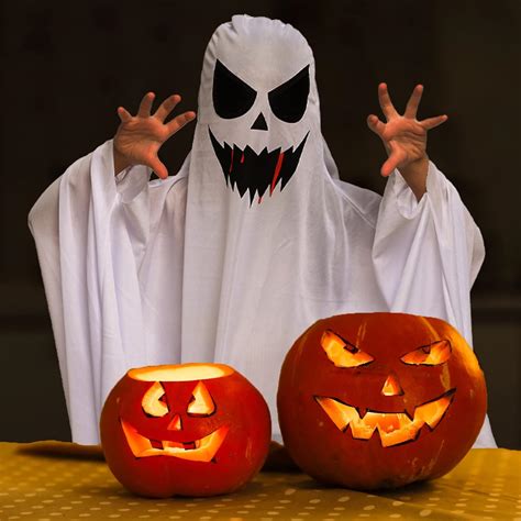 Buy Halloween Ghost Costume Kids with Non-woven Pumpkin Trick or Treat ...