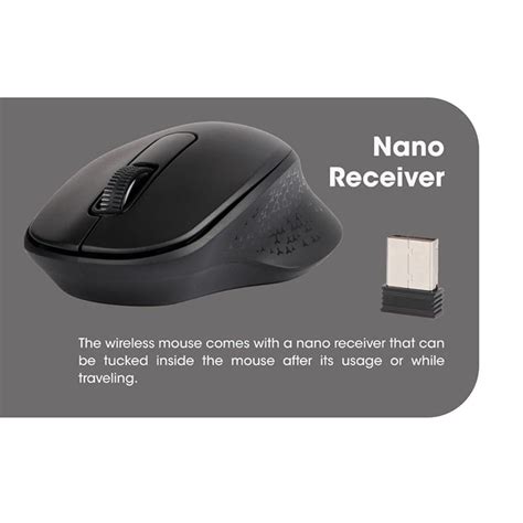 Zebronics Zeb-Ako Wireless mouse with Built-in nano receiver, 3 button ...