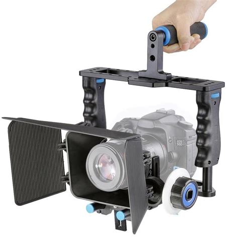 YELANGU YLG1103A-B Large Handle Video Camera Cage Stabilizer + Matte B ...