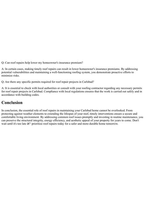 PPT - The Essential Role of Roof Repairs in Maintaining Your Carlsbad ...