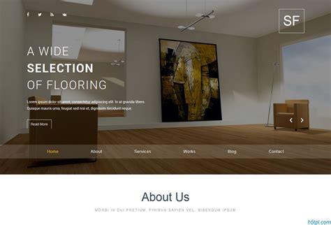 简洁室内家具网站模板是一款适合室内空间设计公司网站模板,模板免费下载-h5模板h5tpl.com