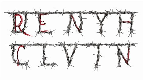 Modern Alphabet Letters Made of Barbed Wire Vector Illustration ...