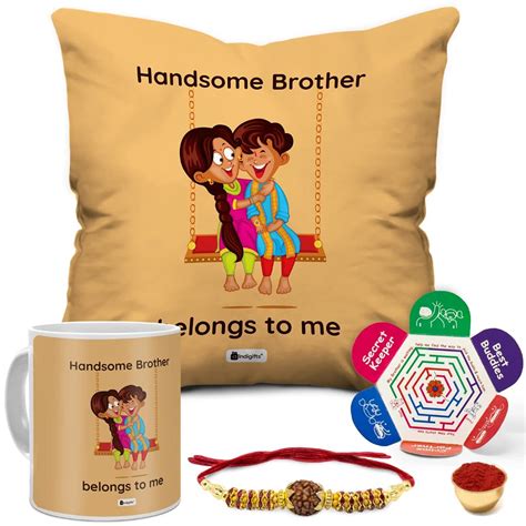 Buy Indigifts Rakhi Gift for Brothers Handsome Bro Belongs to Me Quote ...