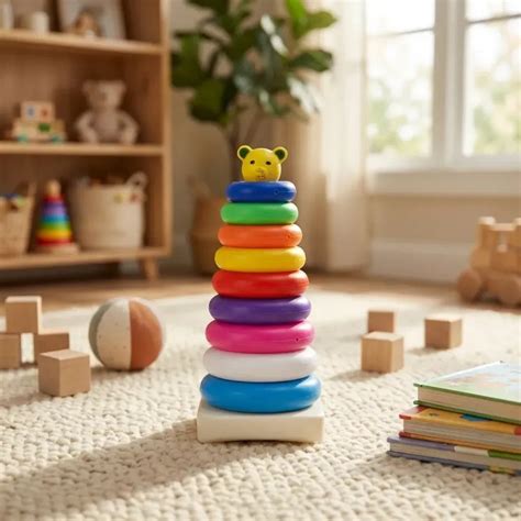 Teddy Bear Stacking Rings Colorful Learning Toy – BUYZO