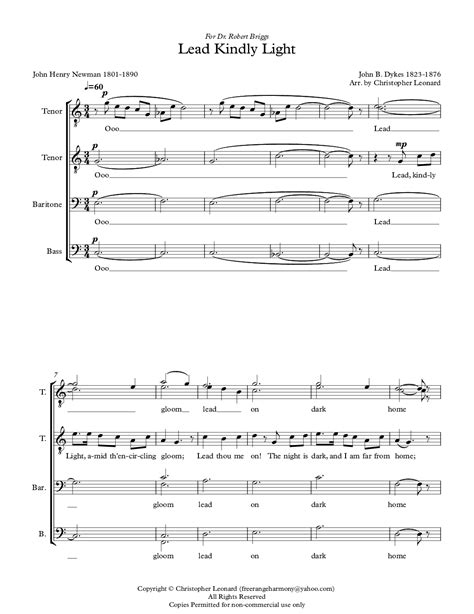 Lead Kindly Light Hymn Tune at Olga Patrick blog