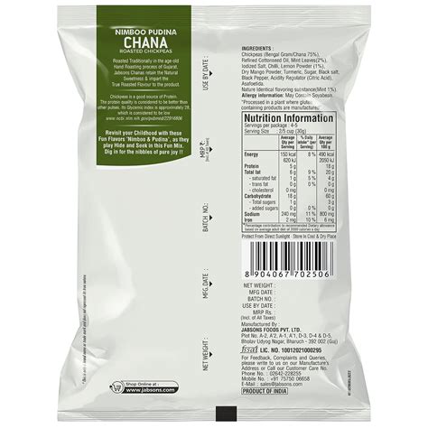Jabson Chana-Lemon Mint - 150 grams – Fetch N Buy