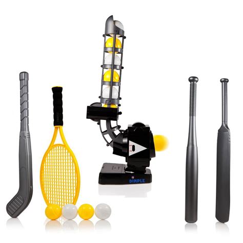 Dimple Pitcher 4-in-1 Games Kids Power-Pro Pitching Machine with 12 ...