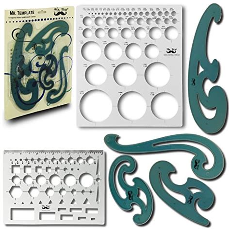 Mr. Pen- French Curve and Template Ruler Set6 Pc, India | Ubuy