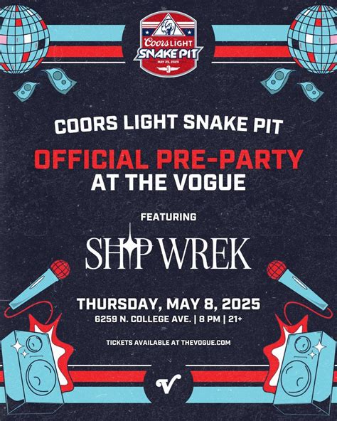 Coors Light Snake Pit Pre-Party, Vogue Theatre - IN, Indianapolis, 7 ...