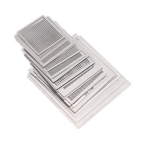 27x BGA Stencils Reball Reballing Rework Net Stencil Directly Heat ...