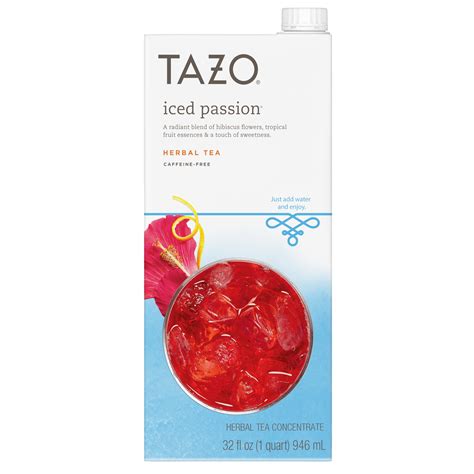 Tazo Herbal Tea Concentrate, Iced Passion, 32 fl oz, 1 Ct – Walmart ...