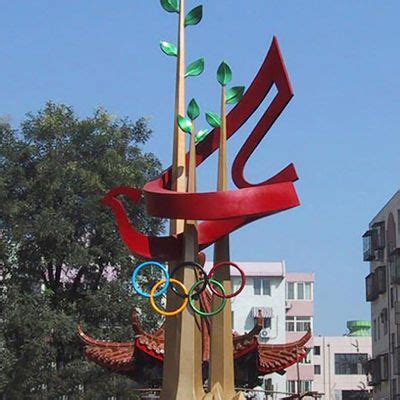 不锈钢奥运五环 广场景观雕塑 -宏通雕塑