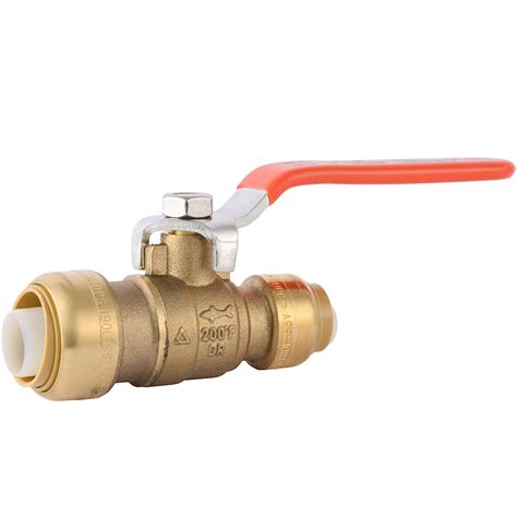 SharkBite 3/4 Inch x 1/2 Inch Ball Valve, Push to Connect Brass ...