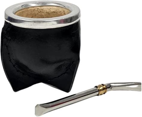 Handmade yerba mate gourd wrapped in leather (mate India | Ubuy