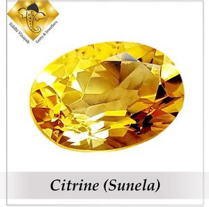 SVGAJ Citrine (Sunela) 3 Ratti with Lab Report & Guarantee Certificate ...