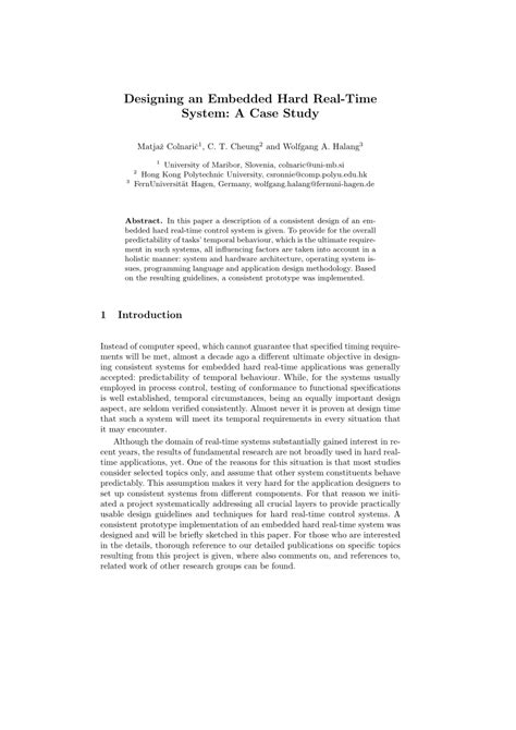 Image result for Example of Hard Real-Time Embedded System