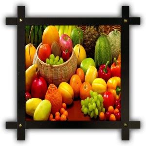 Poster N Frames Cross Wooden Frame Hand-Crafted with photo of fruits ...