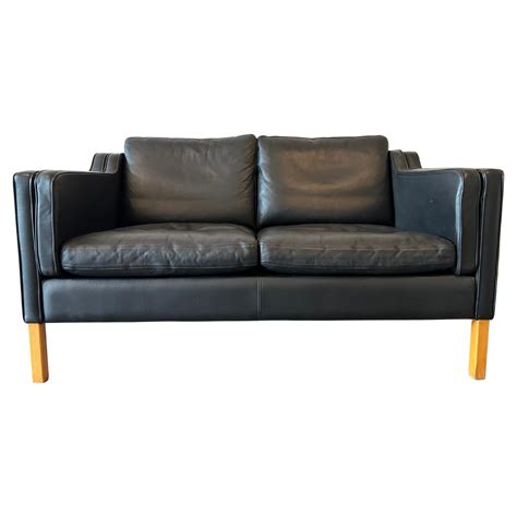 Mid Century Leather Sofa