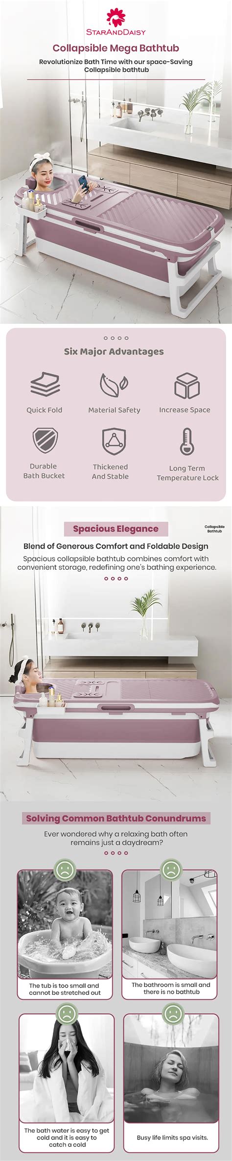 Foldable Bath Tub with Bucket Lid Online at StarAndDaisy