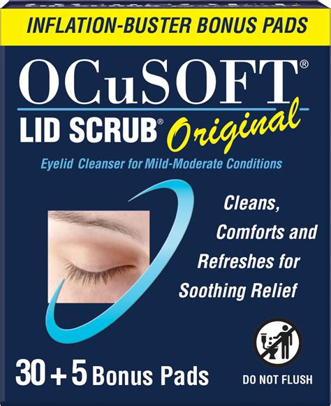 Amazon.com: OCuSOFT Lid Scrub PLUS - Pre-Moistened Leave-On Eyelid ...