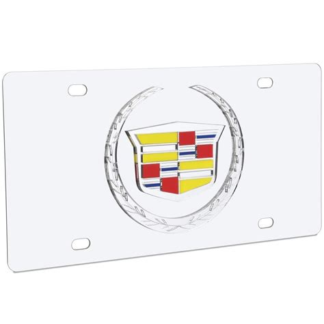 Cadillac Stainless Steel License Plate with Crest India | Ubuy