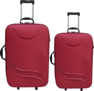 MOFKOF MAROON SIMPLE DESIGN Expandable Check-in Suitcase 2 Wheels - 24 ...