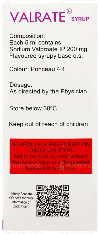 Valrate Syrup 100ml: Uses, Side Effects, Price & Substitutes