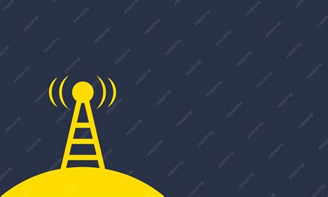 Background broadcast tower with transmission waves telecommunications ...
