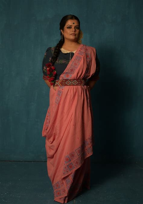 PEACH CHATURANGA SAREE