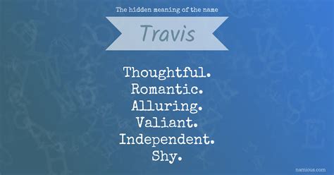 The hidden meaning of the name Travis | Namious
