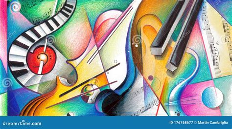 Image result for Musical Instruments Abstract Drawing