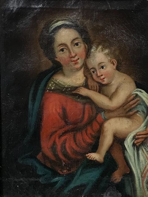 18th Century French Old Master - Mary and Jesus, 18th Century French ...