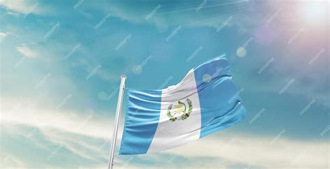 Premium Photo | Guatemala national flag waving