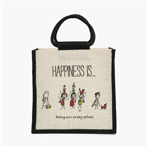 Buy Livia Printed Jute Lunch Bag from Home Centre at just INR 249.0