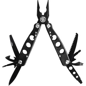Smith & Wesson SWMT1CP 15 Function Multi-Tool with Spring Loaded Pliers ...
