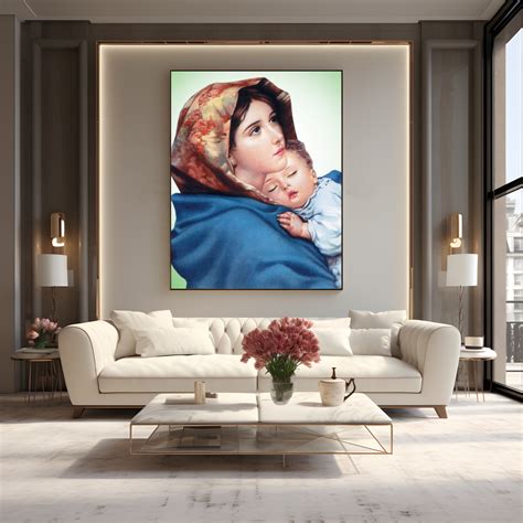 Mary Portrait Canvas Floater Frame – Living Words