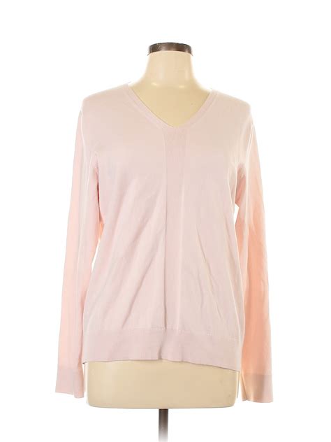 Talbots Solid Pink Pullover Sweater Size L - 80% off | thredUP