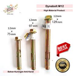 Jual Dynabolt m12 m10 m8 m6 Dinabolt Baut Sekrup Dinding Bracket ...