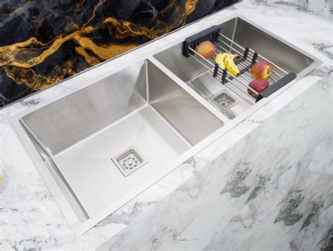 BOWLS & MORE | 37" X 18" X 10" Handmade Kitchen Sink With Steel Wire ...