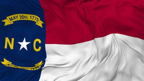 State of North Carolina Flag Seamless Looping Background, Looped Bump ...